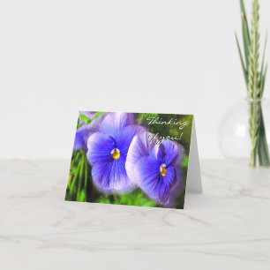 Little Purple Pansies Note Card; Frosted Pansies Card