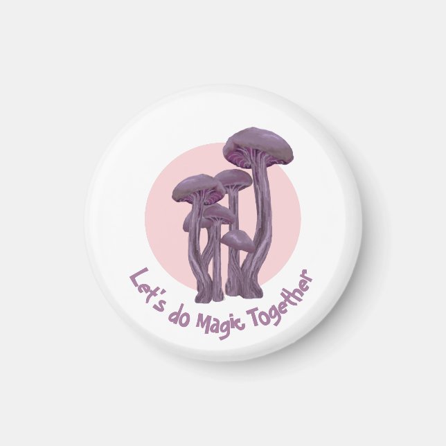 Little purple Toadstools - Magnet (Front)