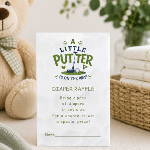 Little Putter Diaper Raffle Ticket Enclosure Card