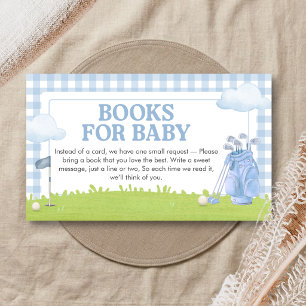 Little Putter Golf Baby Shower Books for Baby Enclosure Card