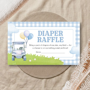 Little Putter Golf Baby Shower Diaper Raffle Enclosure Card