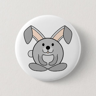 Little rabbit 6 cm round badge