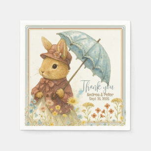 Little Rabbit Baby Shower for Girl  Napkin