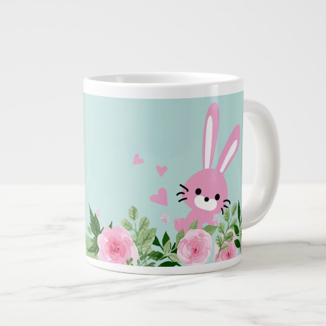 little rabbit, bunny Jumbo Mug (Front Right)