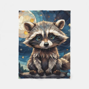 Little Raccoon Fleece Blanket