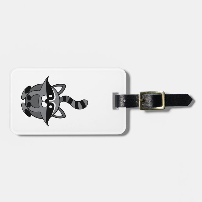 Little Raccoon Luggage Tag (Front Horizontal)