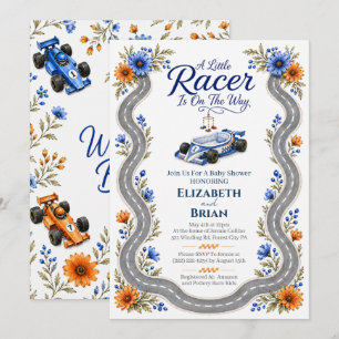Little Racer Bassinet Formula 1 Shower Invitation 