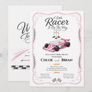 Little Racer Bassinet Formula 1 Shower Invitation 