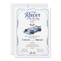 Little Racer Bassinet Shower Invitation 