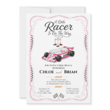 Little Racer Bassinet Shower Invitation 