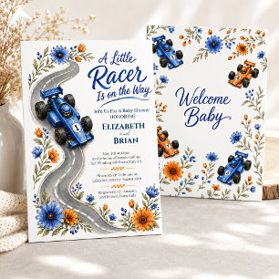 Little Racer Formula One Baby Shower Invitation 