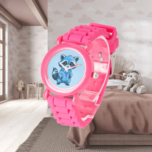 Little Racoon In Blue eWatch Watch