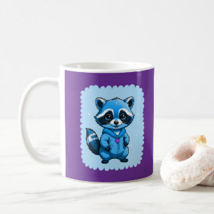Little Racoon In Blue Mug