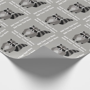 Little Racoon Rascal Personalised Custom Colour Wrapping Paper