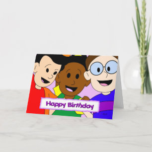 Little Rainbow Comics Birthday Card