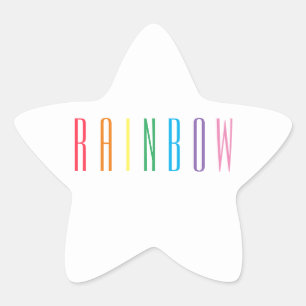 Little Rainbow Star Stickers