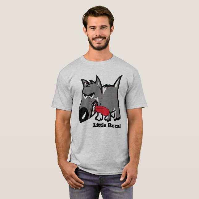 Little Rascal Personalised Text Puppy T-Shirt (Front Full)