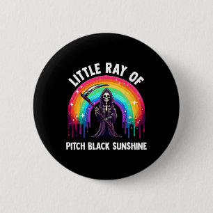 Little Ray Of Pitch Black Sunshine Death Rainbow H 6 Cm Round Badge