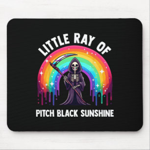 Little Ray Of Pitch Black Sunshine Death Rainbow H Mouse Mat