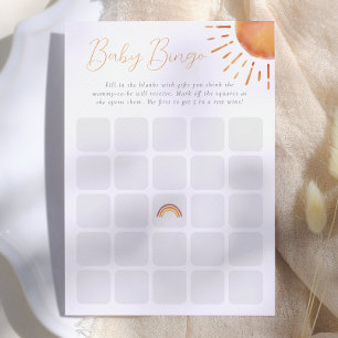 Little Ray of Sunshine Baby Bingo Game Invitation
