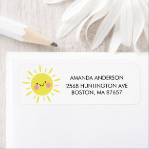 Little Ray of Sunshine Baby Shower Address Label