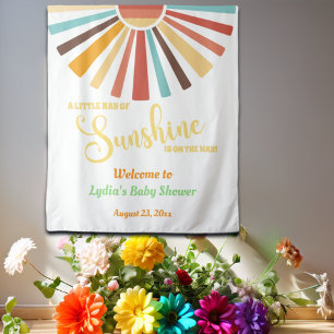 Little Ray Of Sunshine Baby Shower Backdrop Tapestry