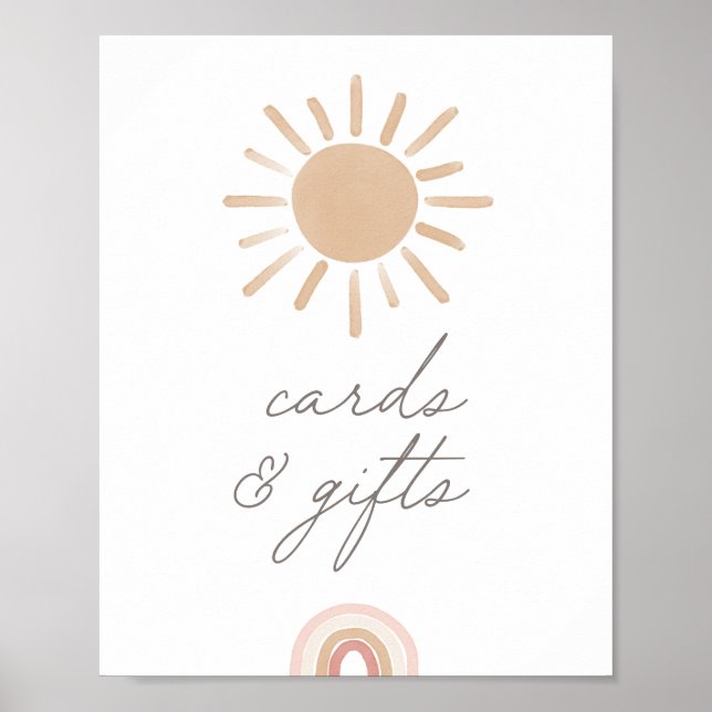 Little Ray of Sunshine Baby Shower Cards and Gifts Poster (Front)