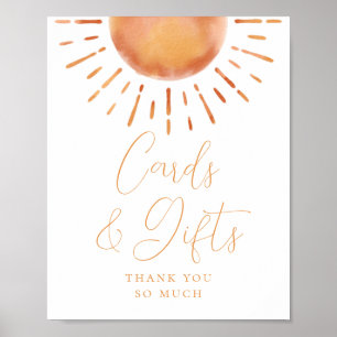 Little Ray of Sunshine Baby Shower Cards & Gifts Poster