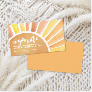 Little Ray Of Sunshine Baby Shower Diaper Raffle Enclosure Card