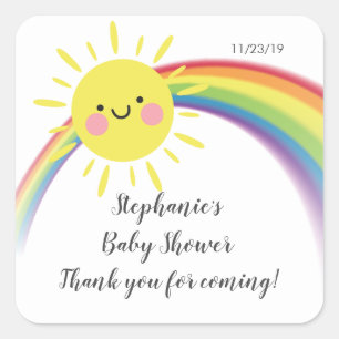 Little Ray of Sunshine Baby Shower Favour Sticker