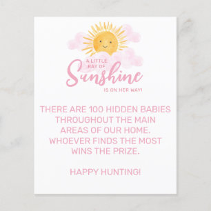Little Ray Of Sunshine Baby Shower Game 
