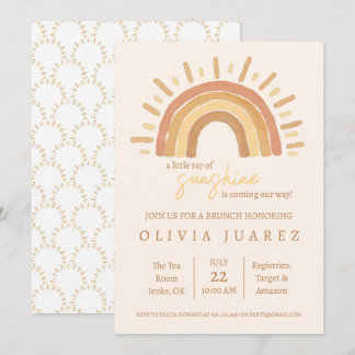 Little Ray of Sunshine Baby Shower Invitation
