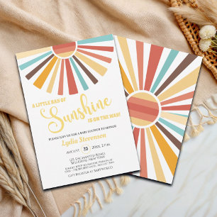 Little Ray Of Sunshine Baby Shower Invitation
