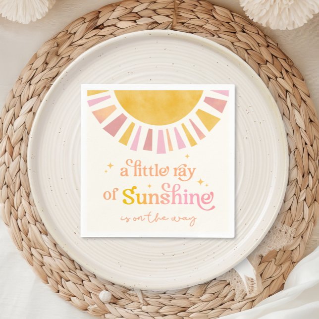 Little Ray of Sunshine Baby Shower Napkins (Creator Uploaded)