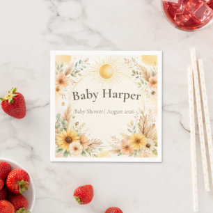 Little Ray of Sunshine Baby Shower Napkins
