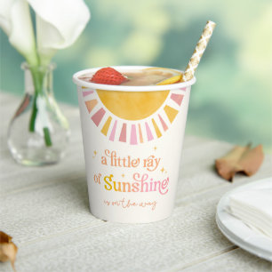 Little Ray of Sunshine Baby Shower Paper Cup