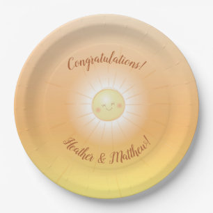 Little Ray of Sunshine Baby Shower Paper Plate