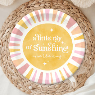 Little Ray of Sunshine Baby Shower Paper Plates