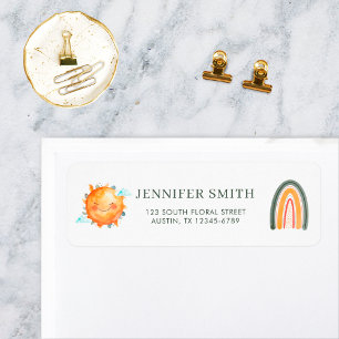 Little Ray of Sunshine Baby Shower Return Address