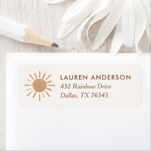 Little Ray of Sunshine Baby Shower Return Address