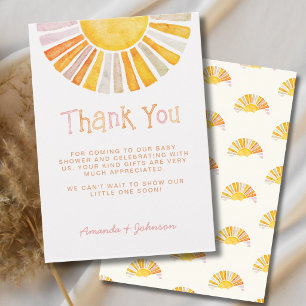 Little Ray of Sunshine Baby Shower Thank You Card