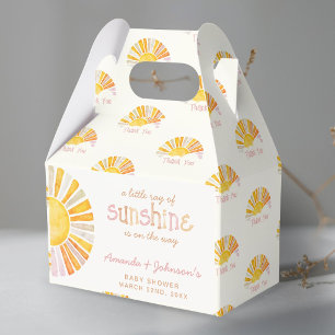 Little Ray of Sunshine Baby Shower Thank You Favour Box