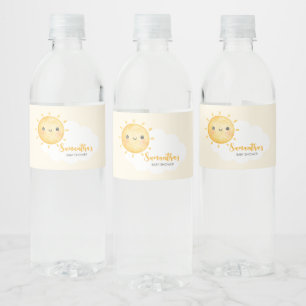 Little Ray of Sunshine Baby Shower Water Bottle Label