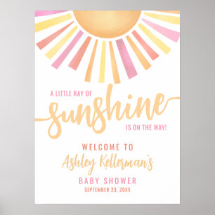 Little Ray Of Sunshine Baby Shower Welcome Sign