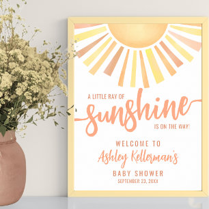 Little Ray Of Sunshine Baby Shower Welcome Sign