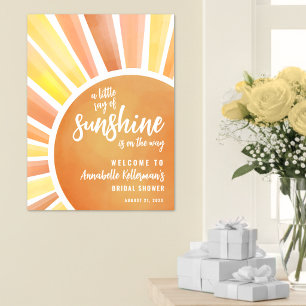 Little Ray Of Sunshine Baby Shower Welcome Sign