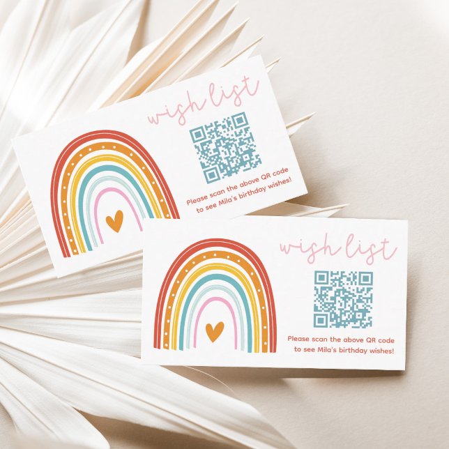 Little Ray of Sunshine Birthday Wish List QR Code Enclosure Card (Creator Uploaded)
