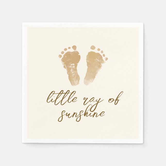Little Ray of Sunshine Boho Baby Shower  Napkin (Front)