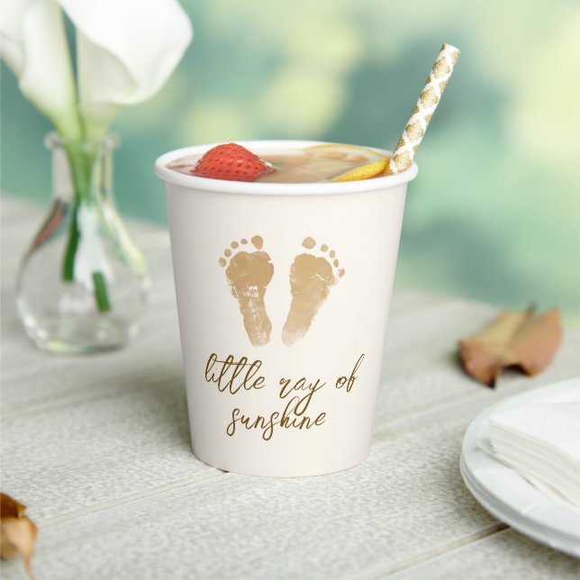 Little Ray of Sunshine Boho Baby Shower  Paper Cups (Insitu)