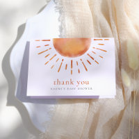 Little Ray of Sunshine Boho Baby Shower Thank You